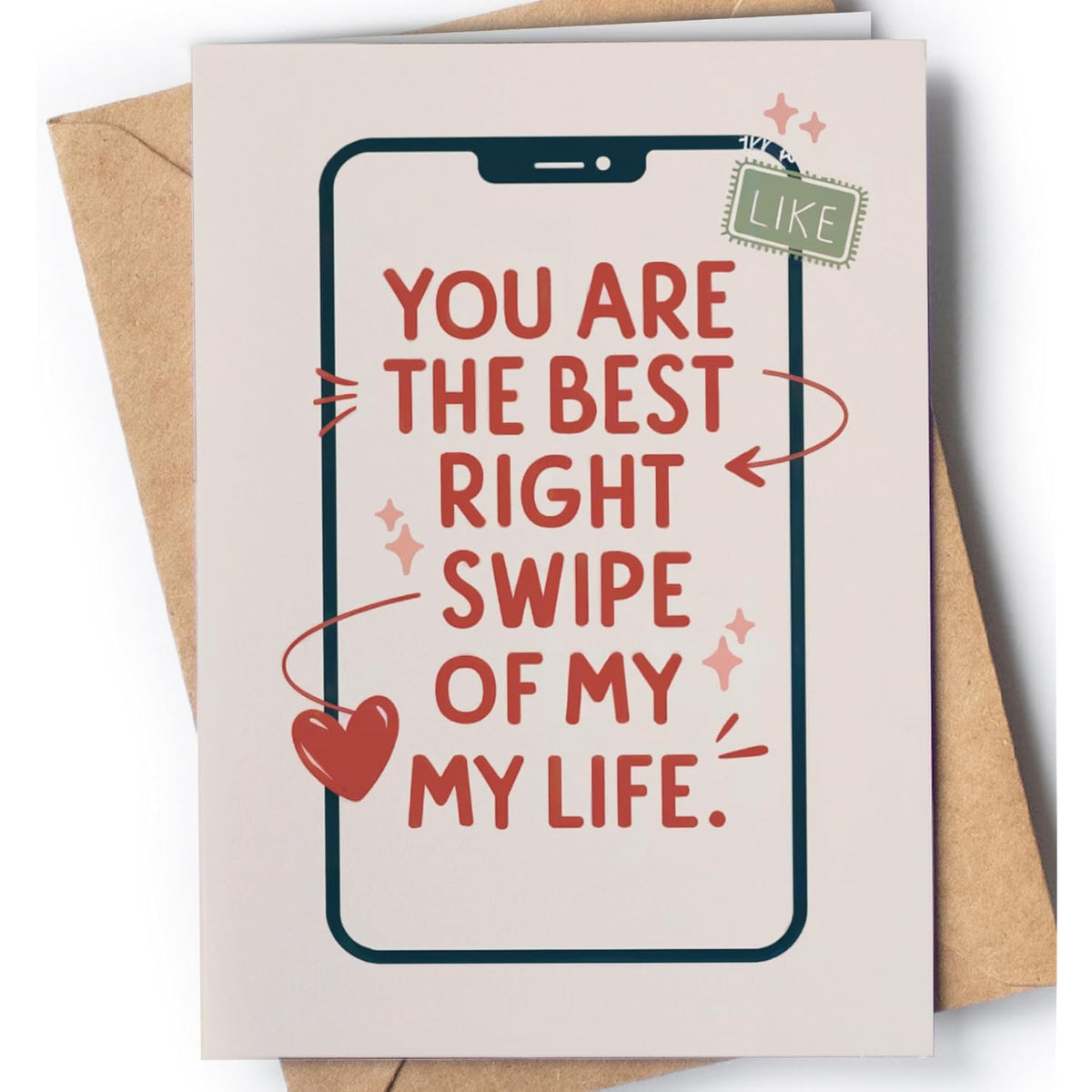 Funny Online Dating Valentines Day Card For Girlfriend Or Boyfriend - Funny Anniversary Card For Husband, Wife Or Couples Who Met Online - Long Distance I Love You Greeting Cards For Her, Him - Num 325