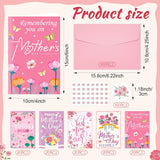 100 Pcs Mothers Day Greeting Cards, Mother'S Day Cards Bulk With Pink Envelopes And Stickers Blank Inside For Mother'S Day Mom Birthday Gift Supplies For Florist Church Mom Flower
