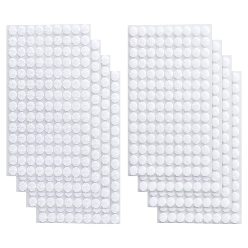 Self Adhesive Dots, 1000Pcs(500 Pair Set) 0.39 Inch / 10Mm Diameter Hook And L