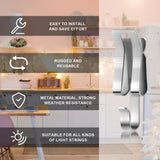 100Pcs Christmas Light Clips, Metal Gutter Clips Hangers Hooks For Outdoor String Fairy Lights Roof Hanging Holiday Xmas Outside Decorations