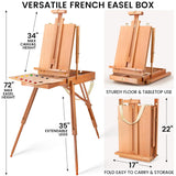 188Pcs All-In-One Art Painting Kit With French Easel, 96 Acrylic, Watercolor & Oil Paint Set, Complete Art Supplies Painting Set For Adults, Artists, Beginners