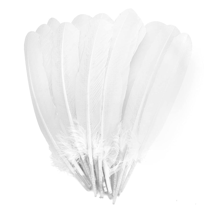 25 Pieces White Feathers For Craft Wedding Home Party Decorations, 8-12 Inches