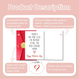 Funny Valentine’S Day Card For Wife Girlfriend, Naughty Valentine’S Day Card With Red Envelope And Sticker For Husband Boyfriend, There'S No One Else I'D Rather Steal The Bed Covers From