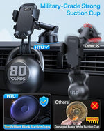 2024 Ultimate Car Phone Mount - Strongest Suction, Military-Grade, Black