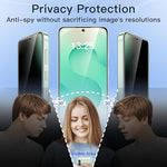 2-Pack Privacy Screen Protector for Samsung S25 Plus 5G, Anti-Spy, Tempered Glass, Fingerprint ID