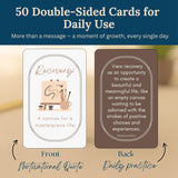 Daily Affirmation Cards, 50 Positive Affirmation Cards Double Sided, Sobriety And Recovery Daily Mindset Prompts, Includes Sobriety Coin & Wooden Card Stand, Perfect Recovery Gift
