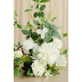 2Pcs Wedding Flowers Garland Artificial Floral Swag Arch Decorations Greenery Arrangements Lily Of The Valley White Ceremony Reception Garden Easel Wall Entryway Outdoor Not Include Sign