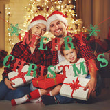 Red And Green Merry Christmas Banner Merry Christmas Sign Garland, Christmas Party Banner Merry Xmas Banner For Christmas Party Decorations, Xmas Holiday Mantle Fireplace Home Decor