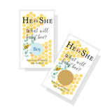 It'S A Boy Gender Reveal Scratch Off Cards | Gender Reveal Party Scratch Offs | Bee Theme Gender Reveal Games Party Favors | Baby Shower | Gender Announcement (It'S A Boy)