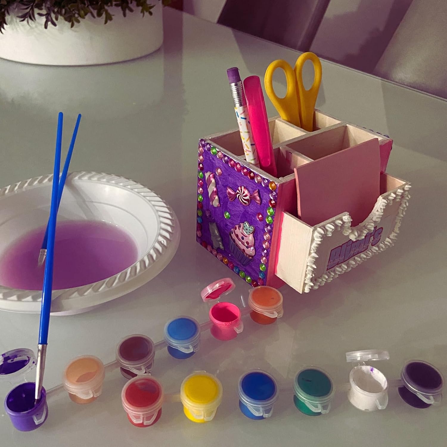 Kids Acrylic Paint Set - 12 Colors + 2 Brushes Pumpkin Paint Small Acrylic Paint Set Acrylic Paint Set For Kids Mini Paint Set Acrylic Painting For Kids Acrylic Paint For Kids Mini Kids Paint