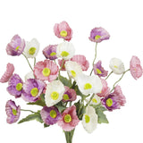 6 Pcs Poppies Flowers Artificial Poppy Silk Flowers With Stem Faux Poppies Artificial Flower Bulk Fake Flowers Bouquet For Wedding Home Party Table Centerpiece Arrangement Cemetery Indoor Decor