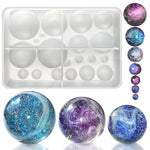20-Cavity Sphere Molds For Resin, Round Ball Resin Mold, Silicone Orbs Mold For Jewellery Making
