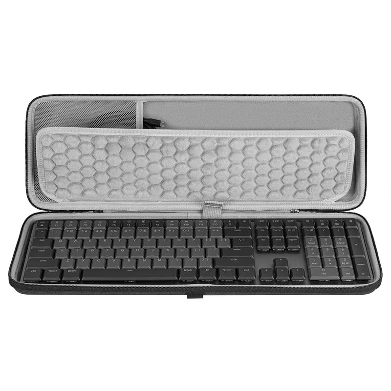 Geekria Full Size Keyboard Case, Hard Shell Travel Carrying Bag for 104 Keys C