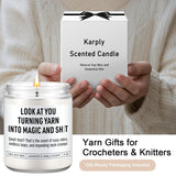 Funny Crocheting Candle, Knitting Gifts For Women, Men, Crochet Gifts For Crocheters, Knitters, Crafters, Yarn Lovers, Knitting Accessories, Birthday, Christmas Presents For People Who Knit