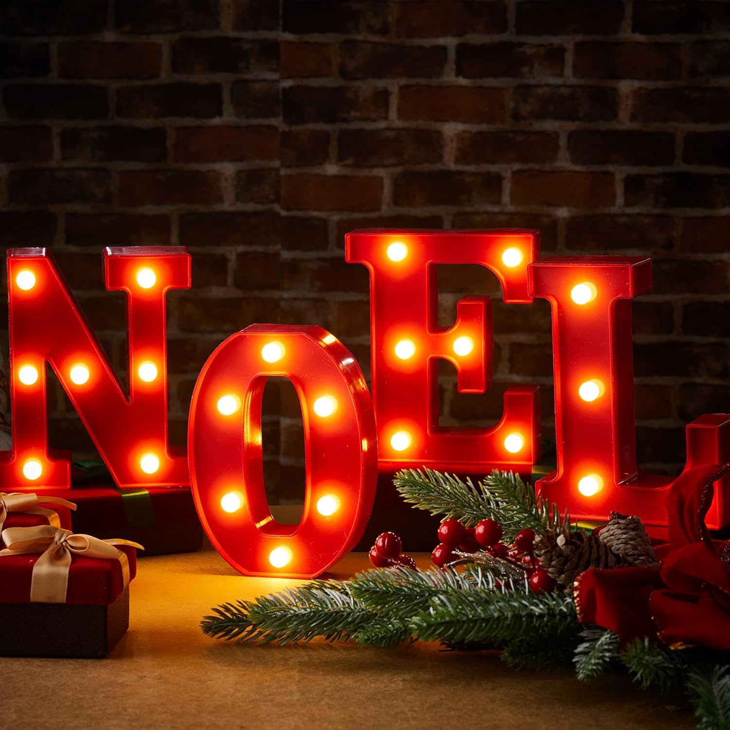 Christmas Led Letter Lights Sign Table Decoration Christmas Light Up Letters Battery Powered Letter For Home Bar Christm