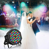 8 Pack RGB 36 LED Battery Powered DJ Uplights 36W Sound Activated Remote Control