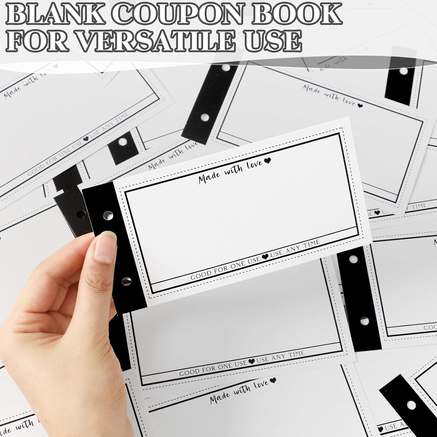 Personalized Coupon Book, 30 Blank Coupon Cards For All Occasions, Valentines Day Gifts For Him Her, Unique Anniversary Birthday Gifts For Boyfriend Girlfriend, Valentines Gift For Husband, Wife
