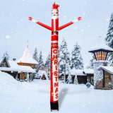 8Ft Inflatable Air Waving Tube Dancer With Blower Set, Blow Up Inflate Santa Clause For Christmas Decorations (Santa-Bri