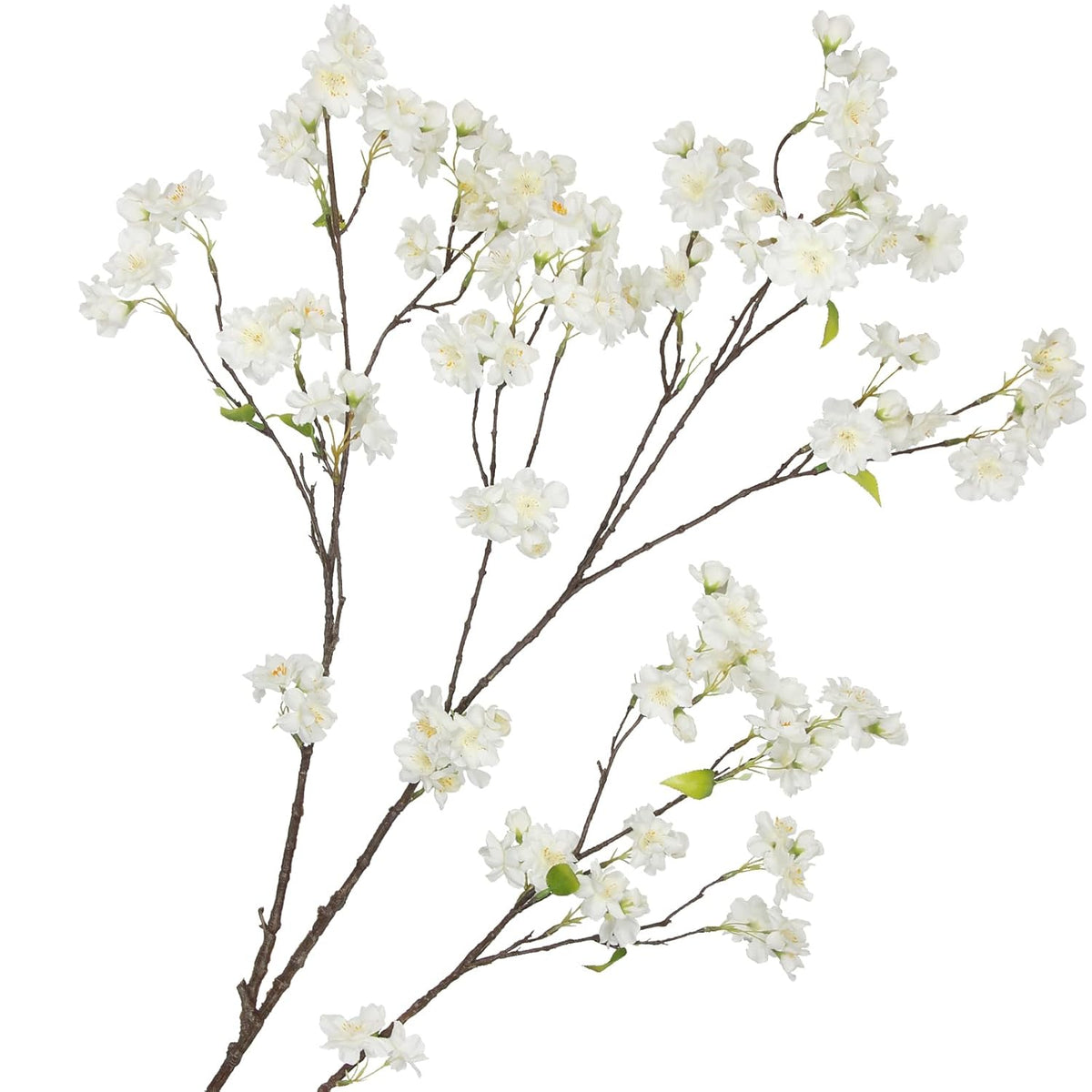 White Cherry Blossom Branches Long Stem Artificial Flowers For Tall Vase Silk Flower Bulk Plum Blossom Flowers For Indoor Home Decor Bedroom Wedding Floral Arrangement Table Centerpieces Party