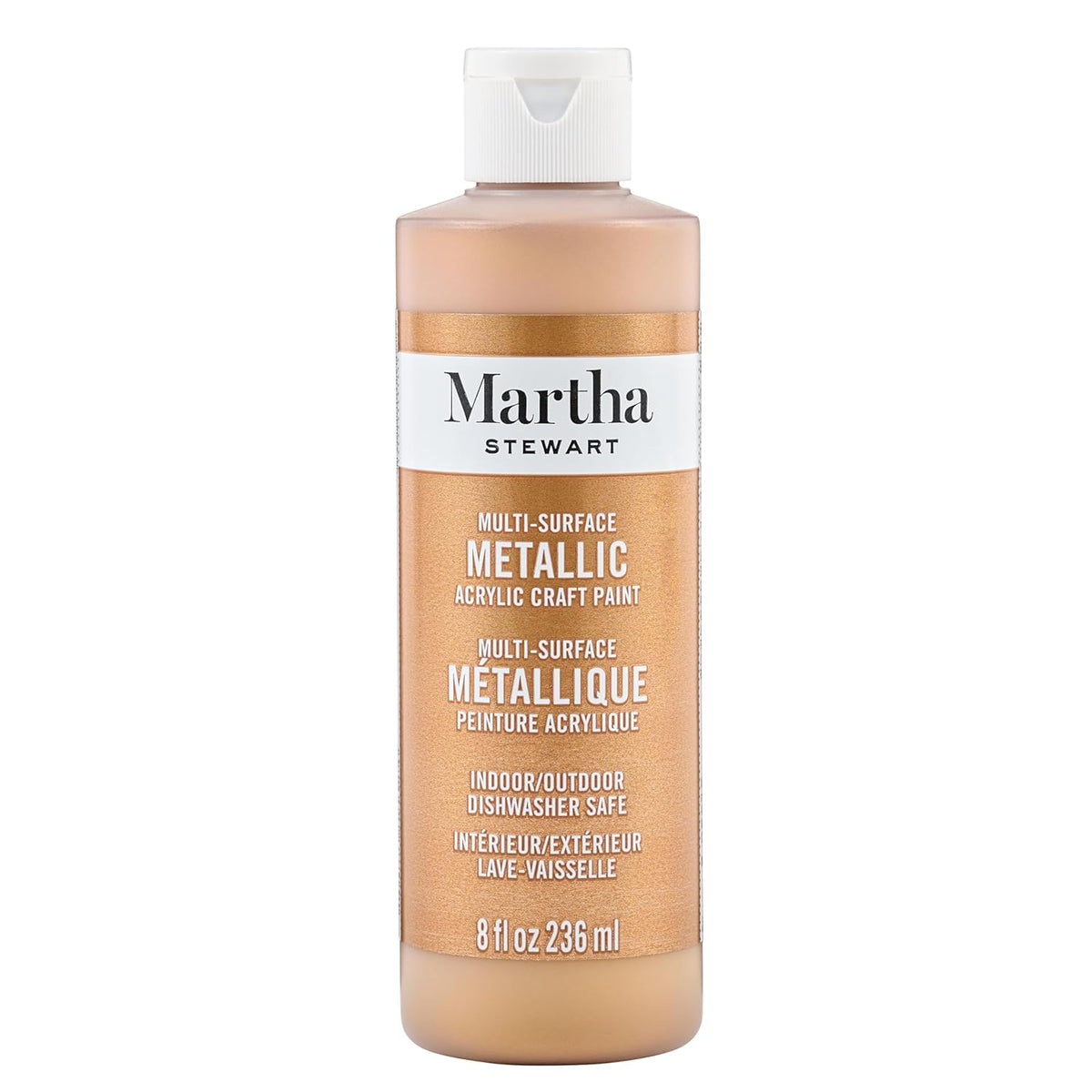 Martha Stewart Metallic Acrylic Craft Paint, Brushed Bronze, 8 oz