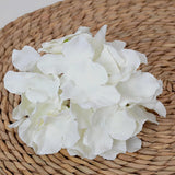 30 Pcs Hydrangea Flowers Artificial Flowers Silk Hydrangea Flowers Head With Stem, Used For Home Wedding Party Decoration (Ivory)