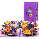Large Tulip Pop Up Cards,Paper Flower Bouquet Greeting Cards With Blank Note Card & Envelope, Ideal Gift For Celebrating Love, Birthday, Anniversary, Special Moments, Valentine'S Day