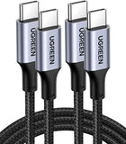 2 Pack USB C to USB C Cable 3.3FT 100W Fast Charging Cord for iPhone 17 16 MacBook Samsung Galaxy S25 Black