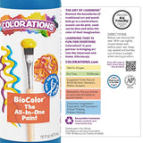 Paraben-Free Biocolor Paint, Rainbow Pack, Set Of 6 Colors, 16Oz Bottles, Non-Toxic And Made In The Usa