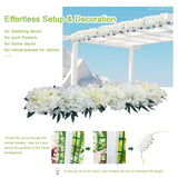 Artificlal Flowers Wedding Arch Flowers For Decoration,2Pcs/Pack 21.6"*11.8"*4.8" Artifical Flower Centerpleces For Tables,Fake Flower Panels For Home Decoration