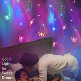 120 Led 20Ft Butterfly Curtain Fairy Lights Usb Pluged - 8 Modes Starry Twinkle Icicle String Lights With Remote Timer W