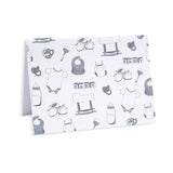 Baby Card Set With Envelopes, 24 Pack - 4.75 X 3.5 Inch, Blank Inside, Hand-Illustrated, Modern Toile Design - Perfect For Baby Showers, Thank You Notes, Announcements