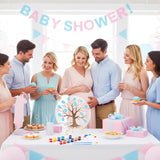 Gender Reveal Fingerprint Tree Boy Or Girl Party Games Baby Shower Guest Book Keepsake Gender Reveal Decoration For He Or She Party Ms To Mr Bride Bridal Wedding Decor Supplies (Baby Shower)