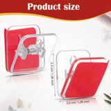 100 Pieces Self Adhesive Wall Clips, Christmas Light Clips Tapestry Sticky Spring Hangers Wall Clip Double Side Adhesive For Hanging Poster Photo Office Halloween Christmas Decoration(Clear)