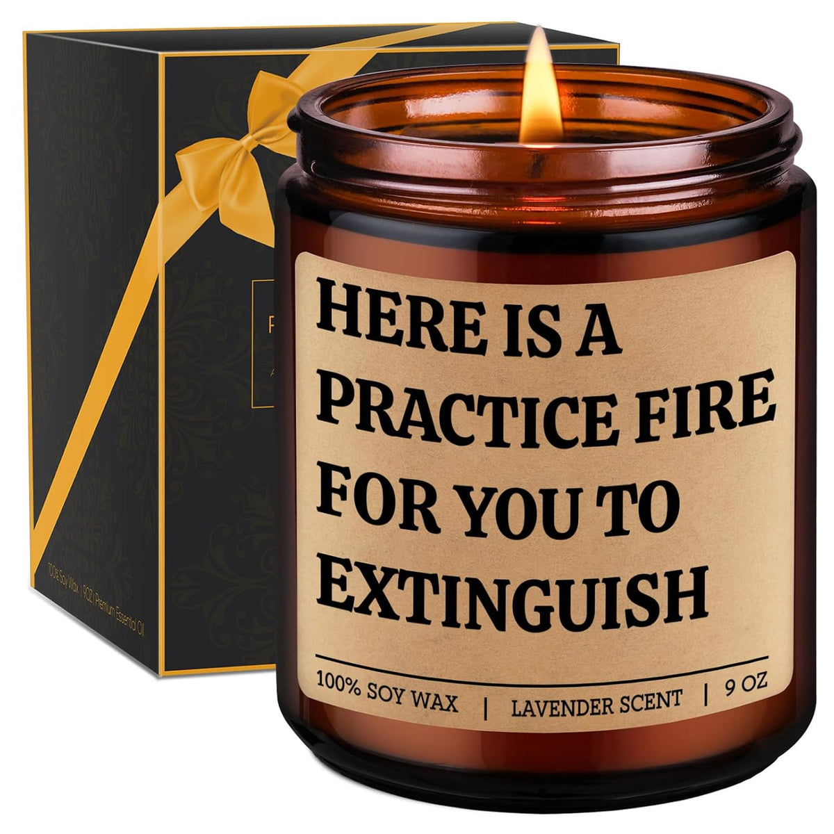 Scented Candle, Firefighter Gifts For Men, Women - Fire Fighter, Fireman Gifts For Him - Firefighter Graduation, Valentines Day, Birthday Ideas For Boys, Dad, Boyfriend - Fire Fighter Accessory