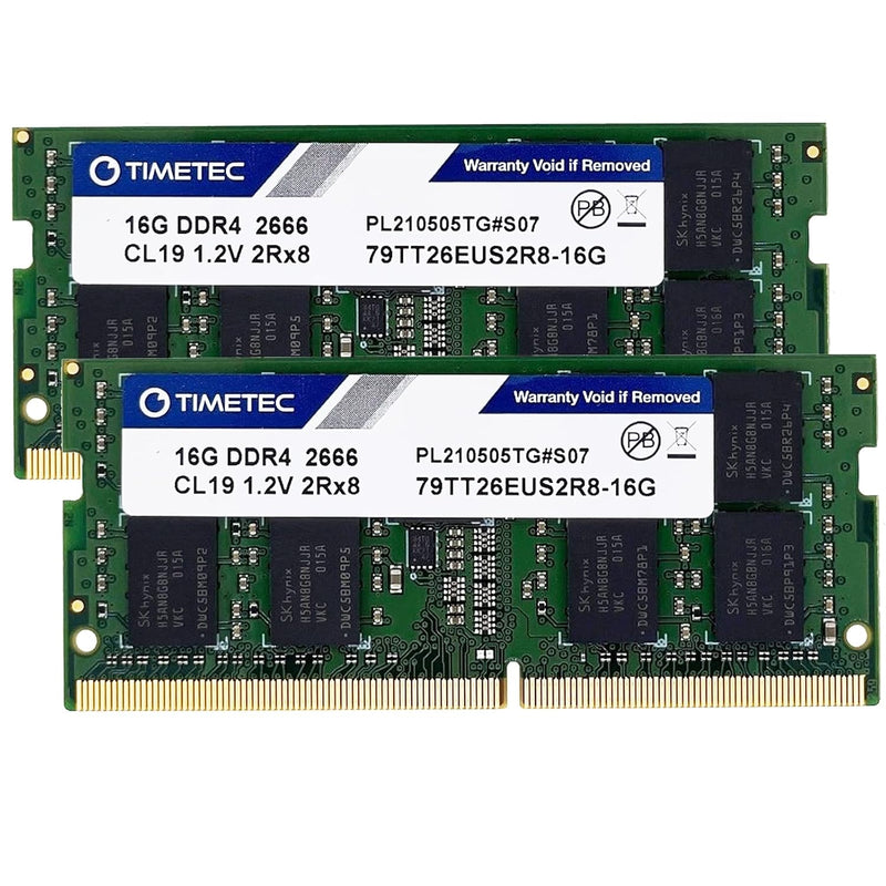 Timetec 32GB KIT(2x16GB) DDR4 2666MHz PC4-21300 Unbuffered ECC UDIMM 1.2V CL19