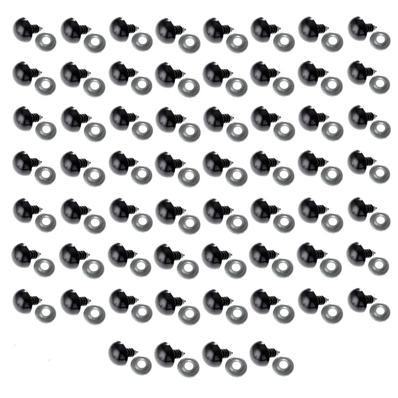 60Pcs Black Plastic Safety Eyes With Washers, Craft Eyes, For Crochet, Puppet,