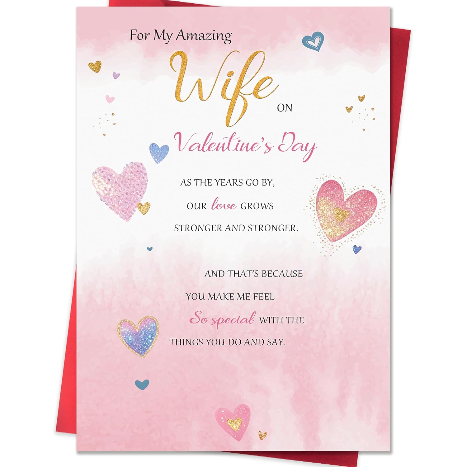 Valentines Day Card For Wife,Valentines Day Card For Her,Romantic Valentines Day Cards Gifts For Wife With Sweet Love Message
