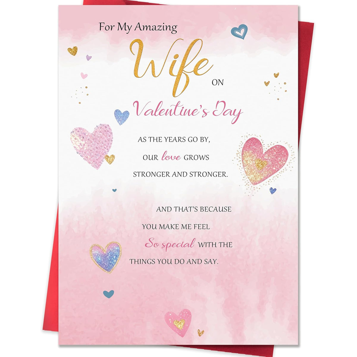 Valentines Day Card For Wife,Valentines Day Card For Her,Romantic Valentines Day Cards Gifts For Wife With Sweet Love Message