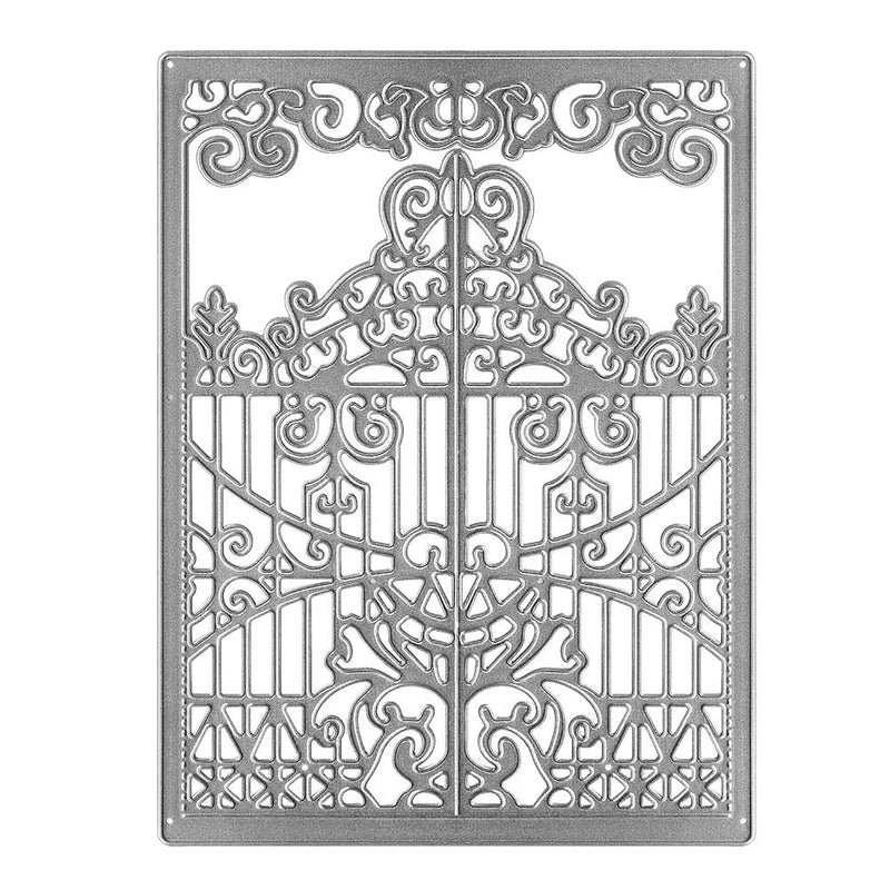 Metal Nested Die Cuts Symmetrical Pattern Lace Gate Door Frame Embossi