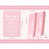 Funny Baby Shower Games For Girl Activities, 2 Rolls, 2 Inches X 150 Feet, Pink Tummy Measure, Fun & Easy Idea