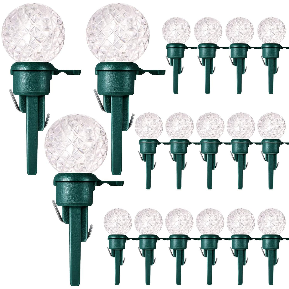 Christmas Replacement Mini Light Bulbs G14 Led String Light Bulbs 0.06 Watt Globe Glass With Plastic Base