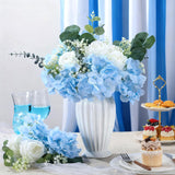 Valentine'S Day 310 Pcs Artificial Rose Bulk Diy Bouquet With Baby'S Breath Bulk Hydrangea Artificial Flowers Wedding Bouquets Floral Arrangement For Wedding Centerpieces Decor(Blue)