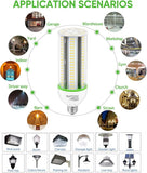 60W LED Corn COB Light Bulb 600W Equivalent 5000K Daylight 8400 Lumens E26 E39 Base