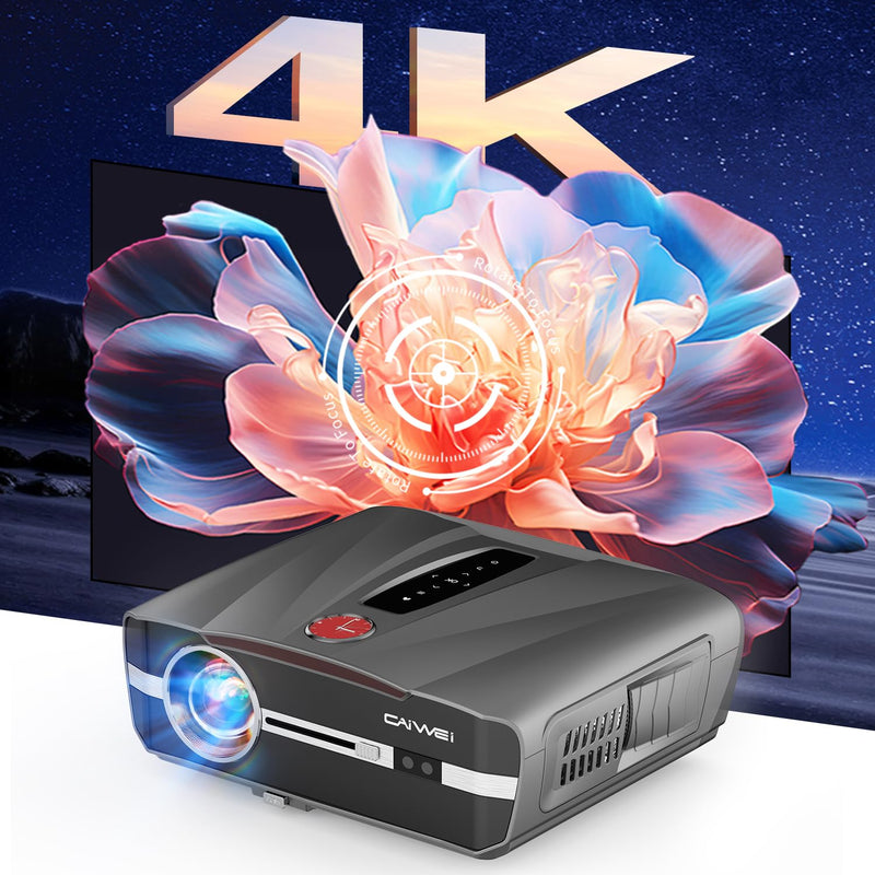 4K HDR Projector, Auto Focus, WiFi 6, Bluetooth, 14500L, Daylight, Smart TV