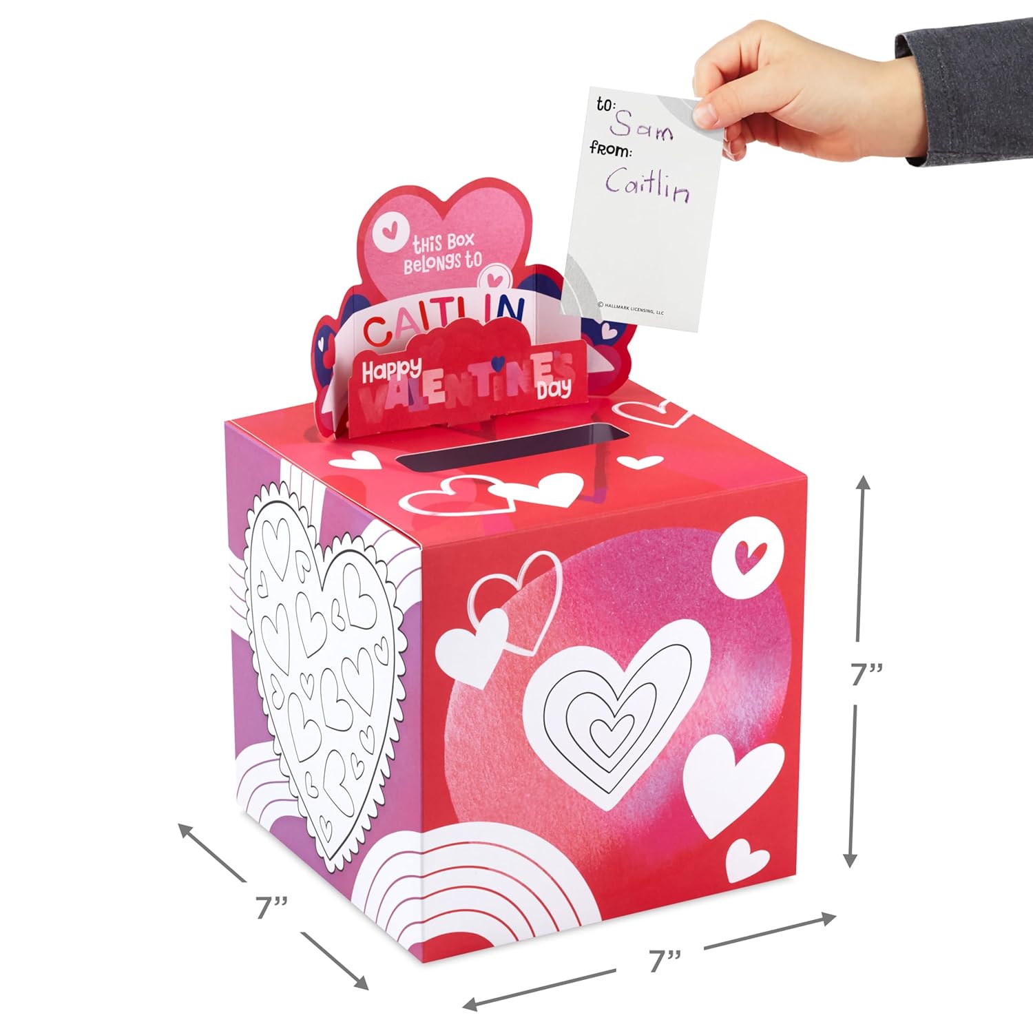 Hallmark DIY Pop Up Valentine's Day Mailbox with Cards and Stickers for Classroom Exchange