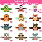 48Pcs Valentines Day Cards For Kids, Valentine’S Greeting Cards Candy Holder Gifts For Classroom With Cute Animals’ Designs, Valentine Day Party Favor For School