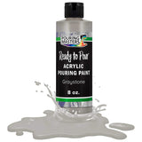 Pouring Masters Graystone Ready To Pour Acrylic Pouring Paint - Premium 8-Ounce Pre-Mixed Fluid Acrylic Paint - Fluid Art Supplies For Canvas, Wood, Paper, Tile & Rocks