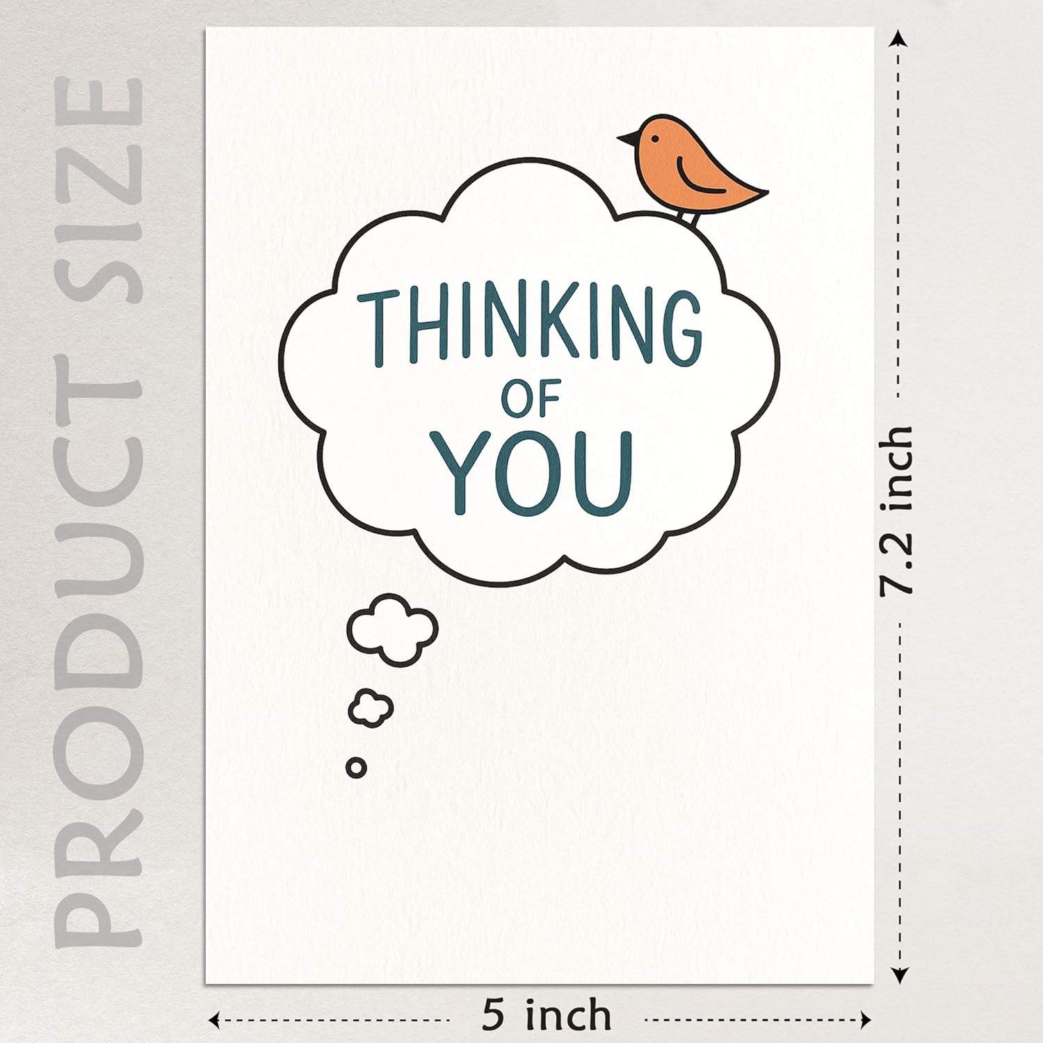 Thinking Of You Cards With Envelopes - Sympathy Cards For Loss Of Loved Ones - Sorry For Your Loss Card Bird Design - Grief Card 5X7 Inch
