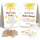 2 Here Comes The Sun Baby Shower Game,Don'T Say Baby Clothespin Games,Measure The Baby Bump,Baby Shower Decorations,Baby Shower Game Gender Neutral,Baby Shower Package,Funny Baby Shower Games-2