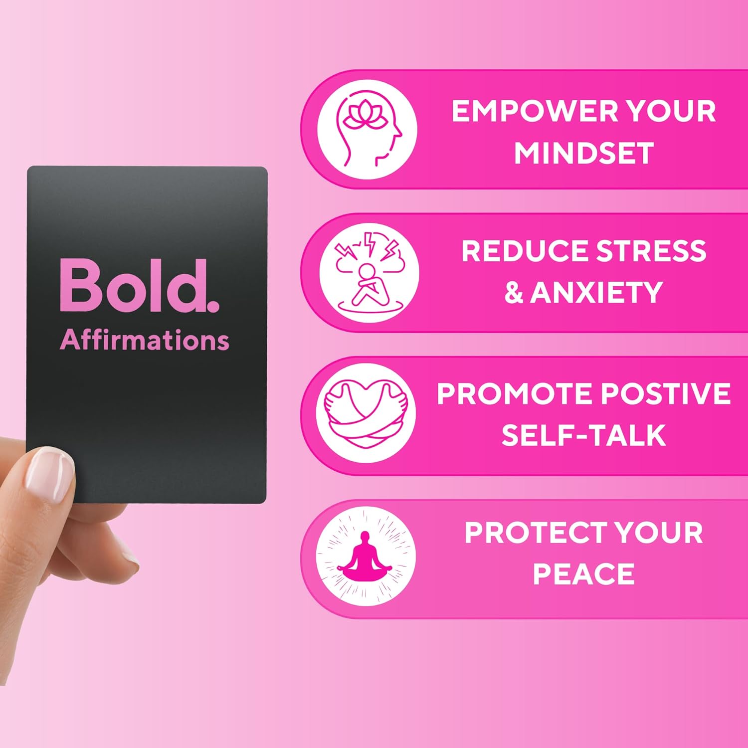 Badass Affirmation Cards - 100 Daily Motivational And Inspirational Affirmations For Women - Gifts For Women, Best Friend, And Self Care